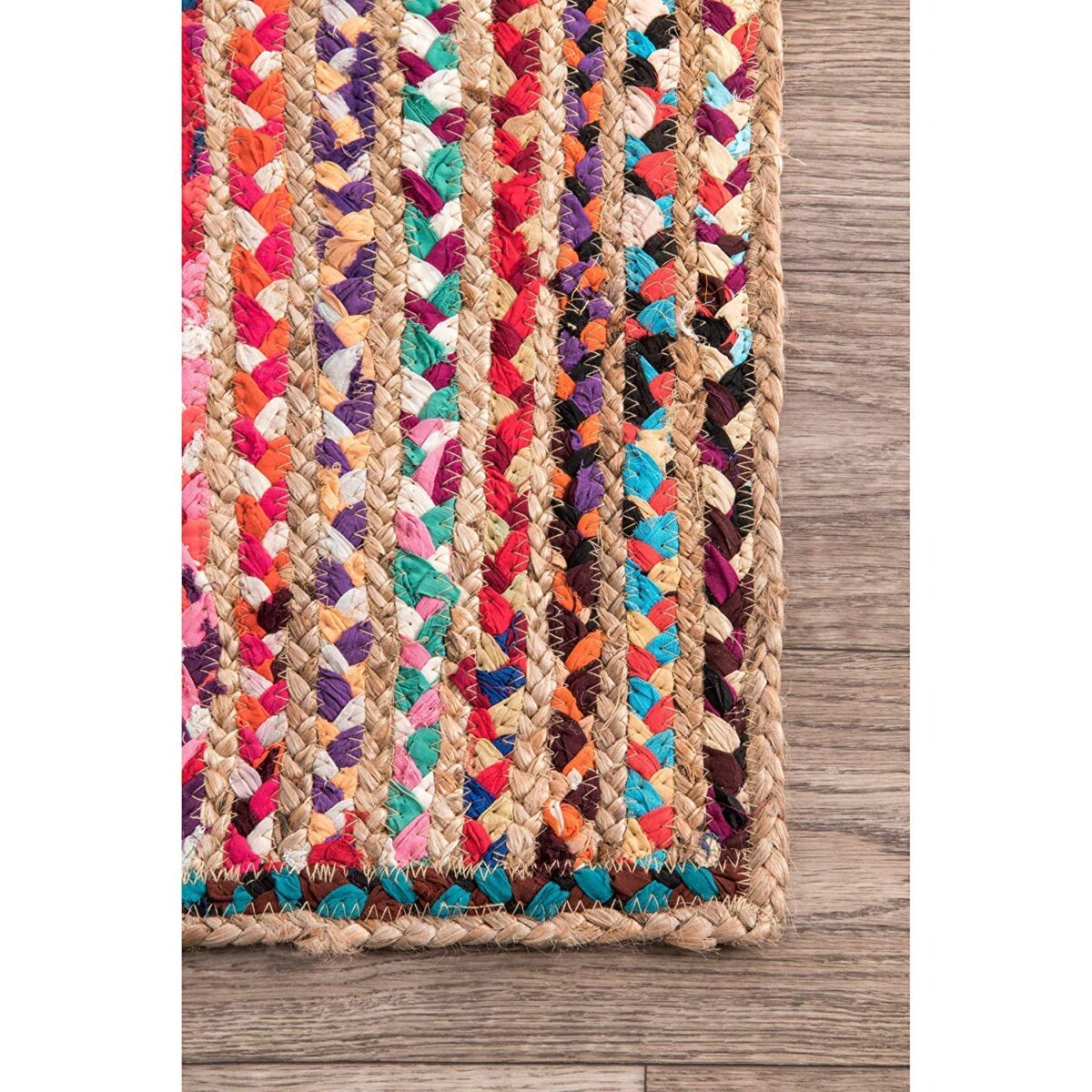 Jute Square Rug, Natural Fibers, Braided Reversible Carpet for Bedroom Living Room Dining Room - Image 2