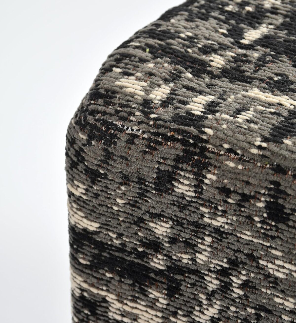 Polyester Square Jacquard Ottoman Stool for Living Room Bedroom Home Thermocoal Block Designed Sitting Footstool Pouffe - Image 4