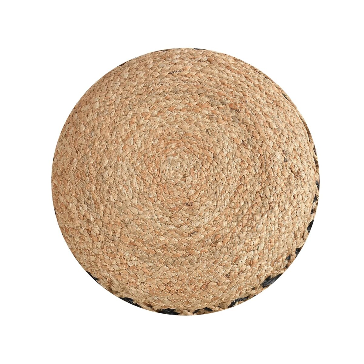 Jute Braided Round Ottoman Stool for Living Room Bedroom Home Sitting Footstool Pouffe - Image 4